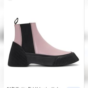 EUC 3.1 Phillip Lim LELA Pink Leather Chunky Chelsea Ankle Boots Size 9 / 39